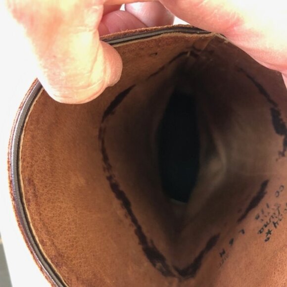 TONY LAMA Basket Weave Upper Leather Brown Pointed Toe Pull On Ladies Bo… - Picture 13 of 17